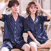 2019 satin silk pajamas shorts for men sleepwear male pajama set soft nightgown men pyjamas sleep couple pajamas floral print