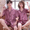 2019 satin silk pajamas shorts for men sleepwear male pajama set soft nightgown men pyjamas sleep couple pajamas floral print