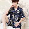 2019 pijamas pijama hombre men stain silk pajama set men pajamas silk sleepwear men modern style soft cozy satin nightgown men