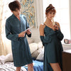 Bridal Gown Wedding Silk Bathrobe Couple Nightgown Ladies Nightdress 2-piece Men's Robe Crane Gown Satin Dress Bridesmaid Robes