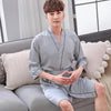 2019 men stain silk pajama set men pajamas silk sleepwear robe soft cozy satin nightgown men dragon print couple pajamas
