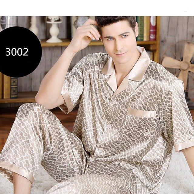 2019 new summer Silk Short Sleeve Pajama Set Pajamas Sleepwear Silk Nightgown Home Stian Soft Cozy Thin Coat Pants Housewear