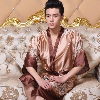 2019 pijama hombre satin sleepwear for men casual silk pajamas set comfortable sleepwear pyjamas set nightgown bathrobe