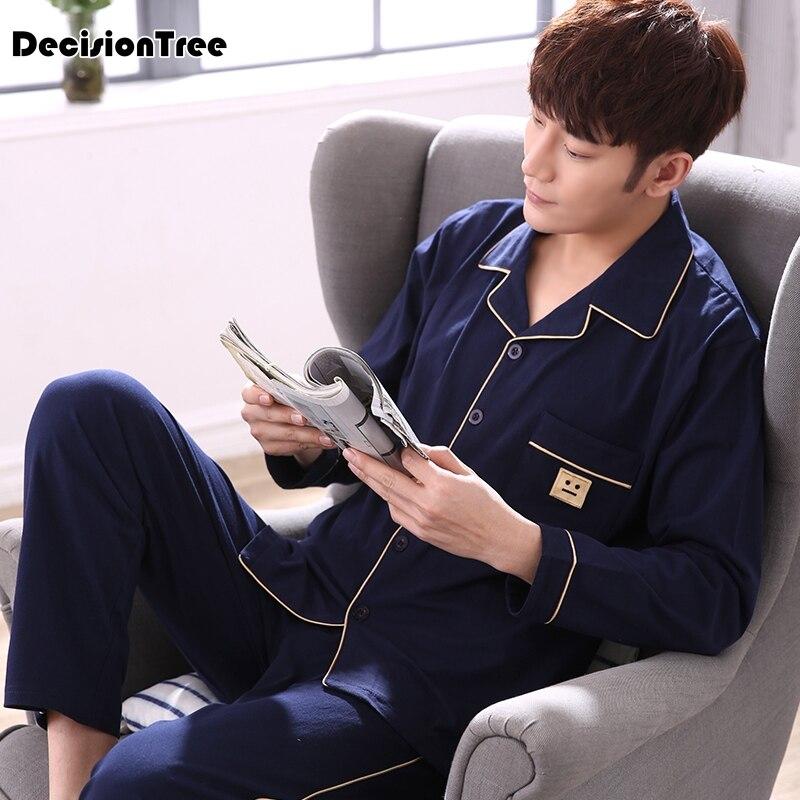 2019 summer mens stain silk pajama set pajamas men sleepwear modern style silk nightgown home male satin soft for sleeping
