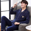 2019 summer mens stain silk pajama set pajamas men sleepwear modern style silk nightgown home male satin soft for sleeping
