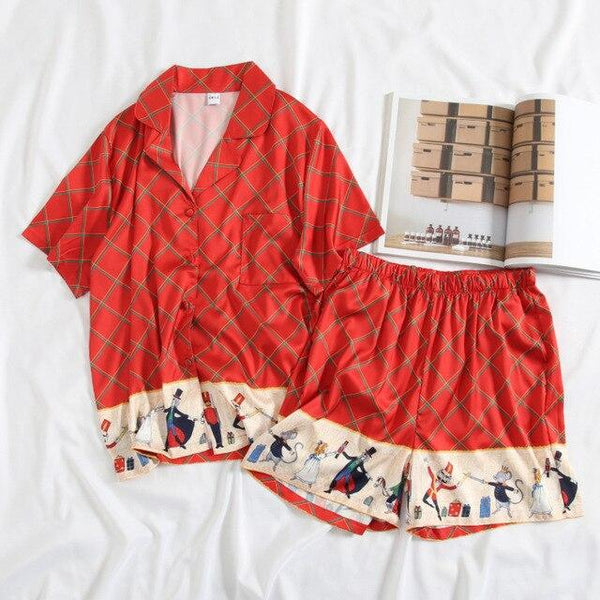 2019 mens stain silk pajama set pajamas men sleepwear modern style silk nightgown home male satin couple pajamas floral print