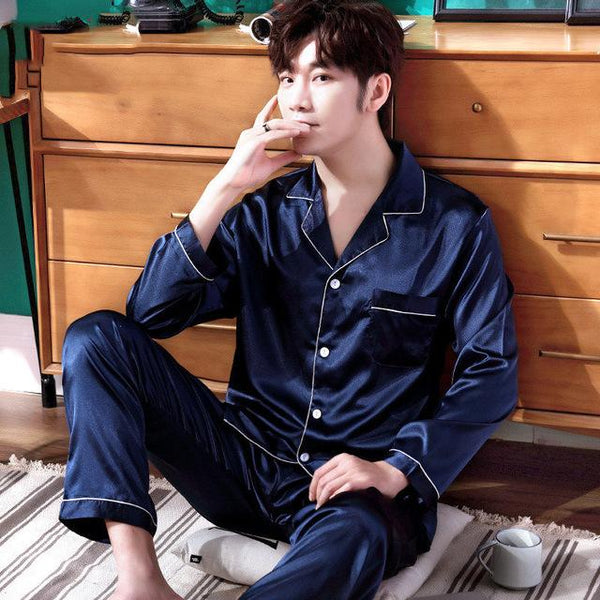 Satin Silk Pajamas Shorts For Men Summer Sleepwear Male Pajama Set Soft Nightgown For Men Pyjamas Sleep Lounge Big Size M-2XL