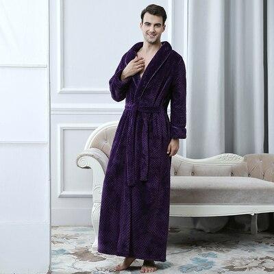 XL Free shipping Winter Flannel Sexy Women Robes plus size long sleeve warm long Sleepwear Female Bathrobe men Clothes nightgown