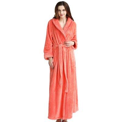 XL Free shipping Winter Flannel Sexy Women Robes plus size long sleeve warm long Sleepwear Female Bathrobe men Clothes nightgown