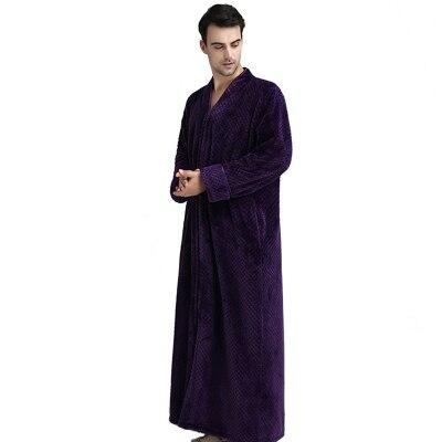 Winter Flannel Sexy Women Robes plus size long sleeve warm Pregnant woman long Sleepwear Female Bathrobe men Clothes nightgown