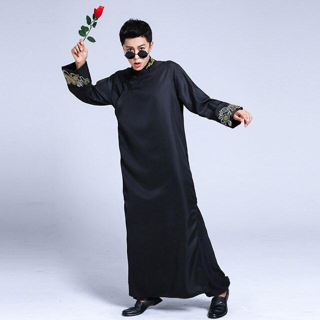 2019 summer red men sexy silk kimono bathrobe gown chinese style male robe nightgown sleepwear plus