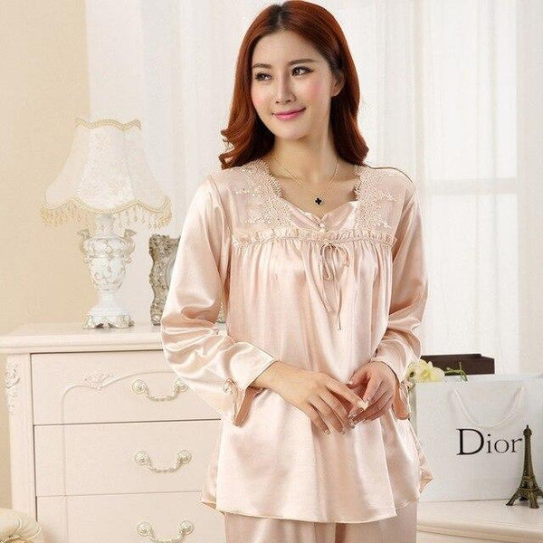 Silk Men Pyjama Set Satin Summer Men Pajama Suit Spring Short Sleeve Pajama Male Sleepwear Solid Pijama Man Nightgown Sleep XXXL