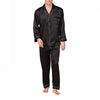 2019 Hot Sales Men's Stain Silk Pajama Set Men Pajamas Silk Sleepwear MaleModern Style Soft Cozy Satin Nightgown Male Clothes