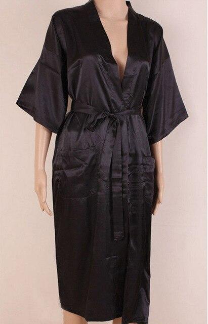 New Arrival Chinese Men Rayon Silk Nightgown Traditional Japanese Yukata Kimono Gown With Belt Plus Size S-XXXL NM011