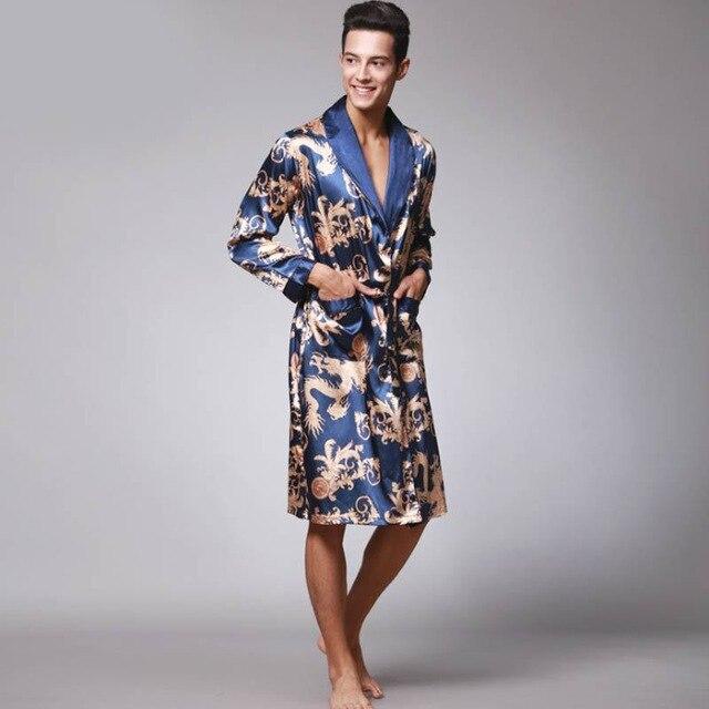 Luxury Spring Silk Satin Couple Pajamas Men Robes Women 3 Piece Set Sleepwear Print Long Sleeve Lovers Nightgown Pijama Feminino