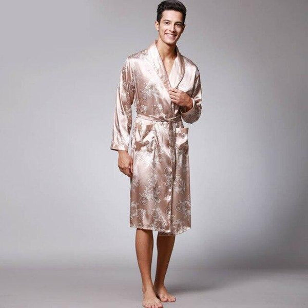 Luxury Spring Silk Satin Couple Pajamas Men Robes Women 3 Piece Set Sleepwear Print Long Sleeve Lovers Nightgown Pijama Feminino