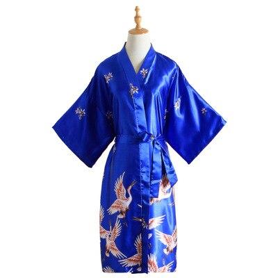 Wedding Bride Bridesmaid Robe silk stain Fowl Bathrobe Short Kimono Robe Night Robe Bath Robe Fashion Dressing Gown For Women