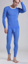 Sexy Men Silk Tight Pajama Sets Male Transparent Bulge Nightgown Long Sleeve Sleepwear Top + Pants for Man Nightweear M L XL