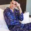 2019 New Ladies Pajamas Silk Satin Cardigan Couple Men's Clothing Sleepwear Womens Nightgown Lovers' Loungewear