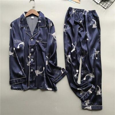 2019 Fashion Men Pajamas Set Luxury Clothes Men Long Sleeve Nightgown Luxury Men Clothing Christmas Pajama Men