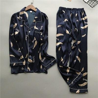 2019 Fashion Men Pajamas Set Luxury Clothes Men Long Sleeve Nightgown Luxury Men Clothing Christmas Pajama Men