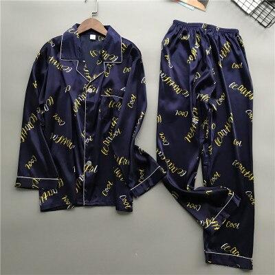 2019 Fashion Men Pajamas Set Luxury Clothes Men Long Sleeve Nightgown Luxury Men Clothing Christmas Pajama Men