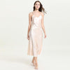 Bikitique Sexy Lingerie Nightgowns Women Satin Solid Spaghetti Strap Sleepwear Homewear Sling Long Nightdress Summer Cami Dress