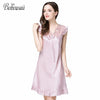 Breathable Camisola Sexy Silk Gecelik Off Shoulder Satin Night Dress Long Soft Plus Size Lace Ruffle Nuisette Femme De Nuit
