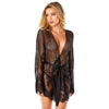 CWXANS Women Sexy Faux Satin Lace Silk Long Robes Underwear Lingerie Nightdress Sleepwear Bathing Robe Belt Without G-string