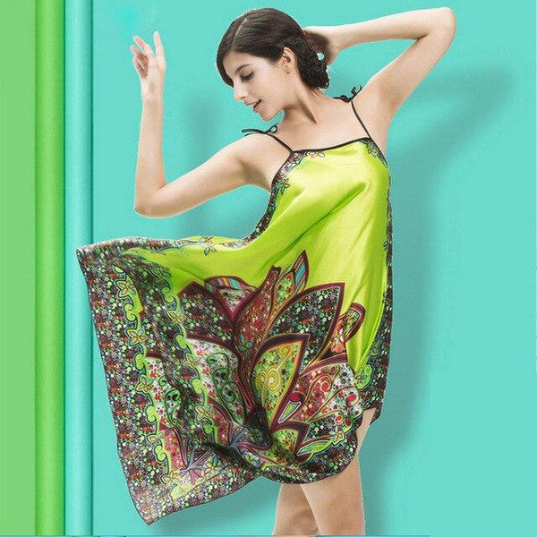 Women Long Lace Nightwear Satin Silk Sleepwear Sexy Spaghetti Strap Floral Sleepshirts Nightdress Lingerie Night Wear Dress Gown