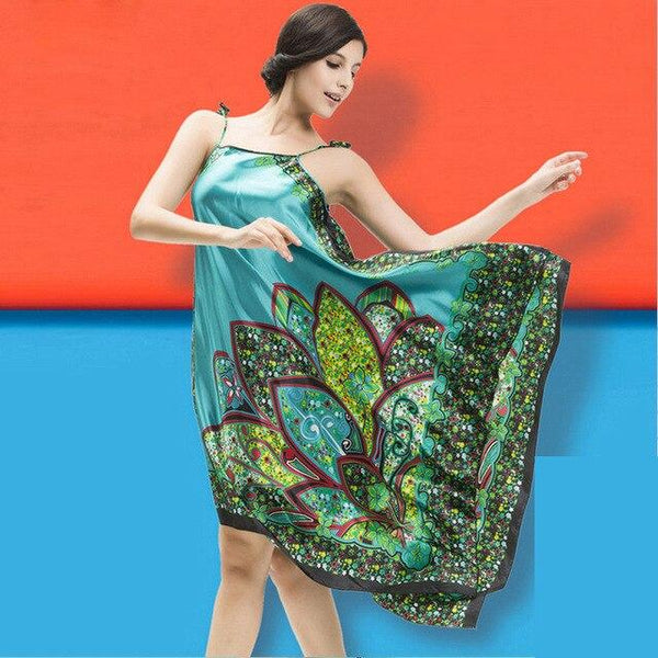 Women Long Lace Nightwear Satin Silk Sleepwear Sexy Spaghetti Strap Floral Sleepshirts Nightdress Lingerie Night Wear Dress Gown