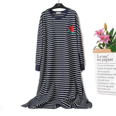 2019 new cotton material  Nightgowns & Sleepshirts Sleepwear Plus Size Long  Nightgowns 416