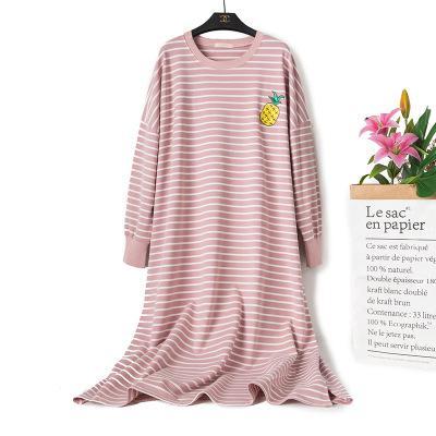 2019 new cotton material  Nightgowns & Sleepshirts Sleepwear Plus Size Long  Nightgowns 416
