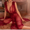 2019 Sexy Gauze Lace Embroidery Sheer Long Night Dress Summer Nightgowns Sleepshirts Women Nightwear