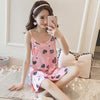 2018 New Summer Lady Long Nightgown Sleepshirts Cute Lovely Cartoon Animal Sleepwear Sleeveless Cotton Women Nightdress Pijama