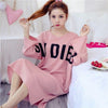 Casual Striped 100% Cotton Nightgowns for Women 2019 Autumn Long Sleeve Sleepwear Night Dress Femme Lounge Nightdress Home Dress