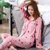 Cute Women Pajamas Pyjamas Set Long Sleeve Sleepwear Pijama Mujer Pajama Suit 2 Pieces Night Home Wear Nightgown Plus Size