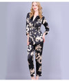 3PCS  Pajamas Set 2018 New Arrival Women's Nightgown Long Sleeve Rayon Sexy Chinese Dragon Nightwear Pyjamas M L XL D128-011