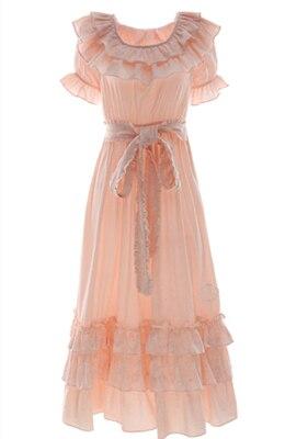 Cotton Nightdress Summer Sexy Long Nightgown Women Night Gown Long Dress Vintage Elegant lady Dress Unique Design