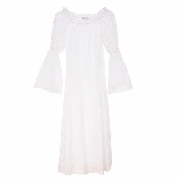 Vintage Royal Princess Long Sleeping Dress Pure Cotton Bubble Long-Sleeved Nightgowns Female Casual Women's Sleepwear SA16052