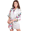 Blue Satin Robes for Brides Wedding Sleepwear Silk Pijama Casual Bathrobe Animal Rayon Long Sexy Bathrobe Nightgown Women Kimono