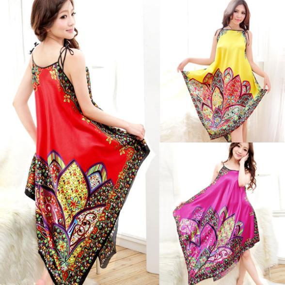 Retail Wholesale Girl Sexy Casual Long Dress Chemise Nightgown Sleepwear Bath Nightwear