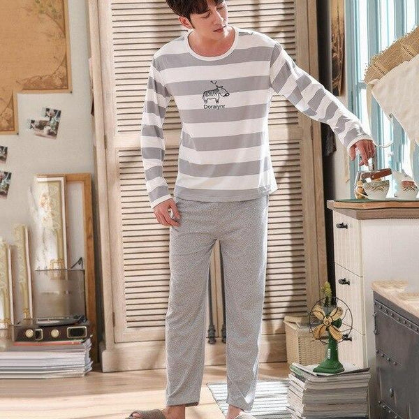 New Pajama Sets Autumn Winter Sleepwear Long Sleeve Loungewear Couple Pyjamas Nightgown Cute Pajamas Sets Homewear