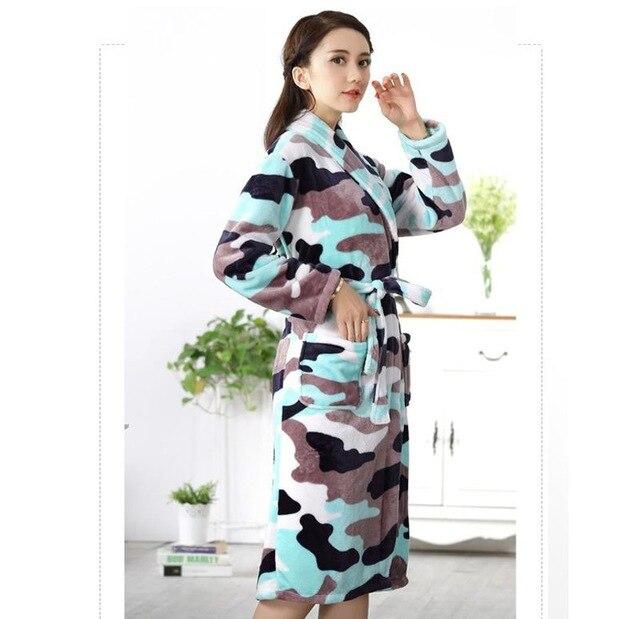 Fashion Winter Men's Kimono Robe Autumn Lady Flannel Bath Gown Yukata Nightgown Sleepwear Sleepshirts One Size