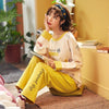 Autumn100% Cotton Long Sleeved Cartoon Pajamas Women's Pajamas Sets Sweet Girls Sleepwear Nightgowns Loungewear Fashion Clothing