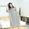 Caiyier 2019 Cotton Nightgowns Fruit Stripe Print Short Sleeve Night Dress Large Size Women Summer Dress Sexy Long nightshirt
