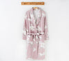 2019 Spring Autumn Women Robes Home Bathrobe Loose Large Size 3Xl Print Nightgown Long Sleeve Flower Kimono Bathrobe