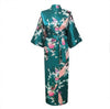 Brand New Chinese Women Silk Rayon Nightgown Bride Wedding Robes Printed Sleepwear Sexy Long Kimono Gown S M L XL XXL XXXL A-028