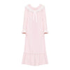 Cute lace patchwork Flannel warm winter sleep dress female long sleeve princess o-neck nightgowns home clothes gx1531
