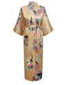 Blue Amazing Summer Spring Women Satin Bathrobe Sexy Lingerie Sleepwear Long Nightgown Robes Plus Size S-XXXL S02I